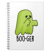 Boo-ger Funny Halloween Booger Ghost Pun Notitieboek (Voorkant)