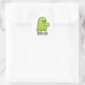 Boo-ger Funny Halloween Booger Ghost Pun Ronde Sticker (Tas)