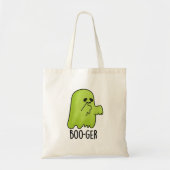 Boo-ger Funny Halloween Booger Ghost Pun Tote Bag (Voorkant)