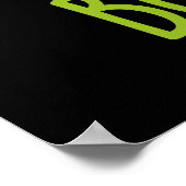 Boo-ger Grappig Halloween Booger Ghost Pun Dark BG Poster (Hoek)