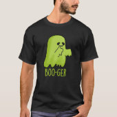 Boo-ger Grappig Halloween Booger Ghost Pun Dark BG T-shirt (Voorkant)