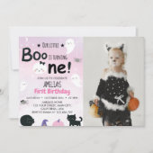Boo Ghost 1e Verjaardag uitnodiging (Voorkant)