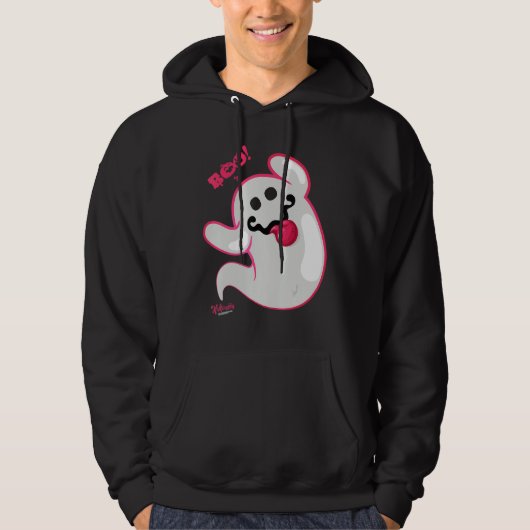 Boo Ghost Bats Spider Creepy Halloween Hoodie (Voorkant)