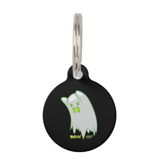 Boo Ghost Bats Spider Creepy Halloween Huisdierpenning
