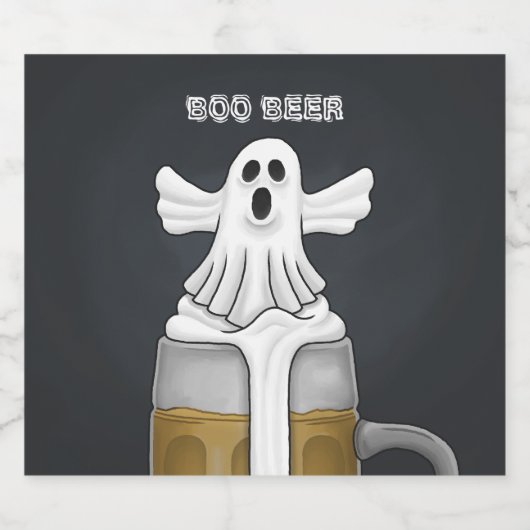 Boo Ghost Bier Etiket (Enkel label)
