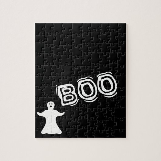 Boo Ghost Black Halloween Frustrating Legpuzzel (Verticaal)