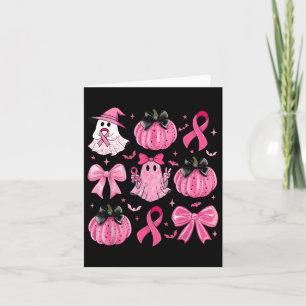 Boo Ghost Borstkanker Bewustzijn Coquette Pink Bo Kaart