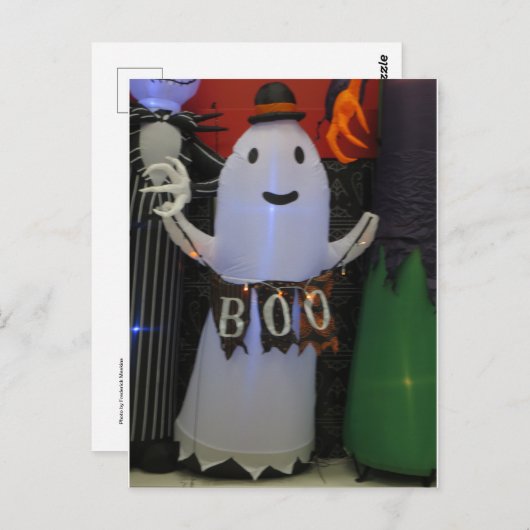Boo Ghost Briefkaart (Voorkant / Achterkant)