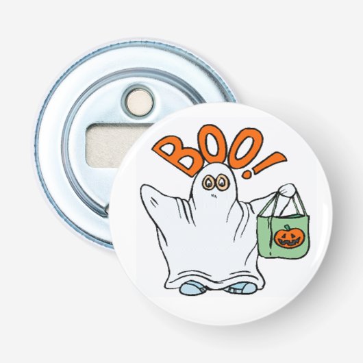 BOO! GHOST BUTTON FLESOPENER (Voorkant)
