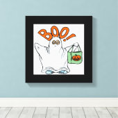 BOO! GHOST CANVAS AFDRUK (Insitu (Houten vloer))