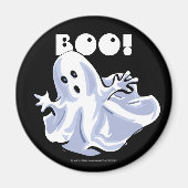 BOO! Ghost Cartoon Magnet (Voorkant)