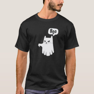 Boo Ghost Cat Afkeuring Halloween 202 T-shirt