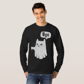 Boo Ghost Cat Disapprove Disapproval Halloween 202 T-shirt (Voorkant volledig)
