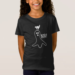 Boo Ghost Cat Halloween T-shirt