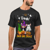 Boo Ghost Chihuahua Trick or treat Halloween T-shirt (Voorkant)