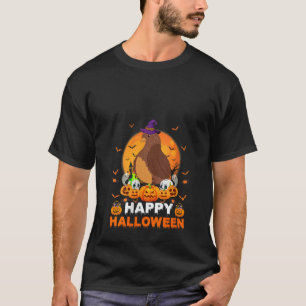 Boo Ghost Enge Pompoen Maan Heks Kwartel Vogelhal T-shirt