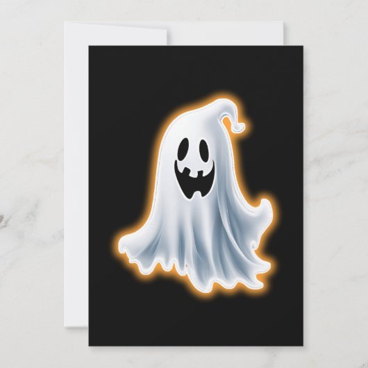 Boo Ghost Feestdagenkaart (Voorkant)