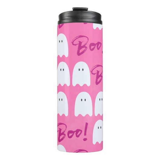 Boo Ghost Geïsoleerde Halloween 12 oz ThermalTumbl Thermosbeker (Voorkant)