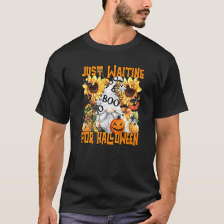 Boo Ghost Gnome Voor Mannen & Vrouwen Wachtend Op  T-shirt