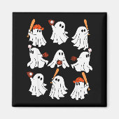 Boo Ghost Halloween Baseball Happy Halloween Baseb Magneet (Voorkant)