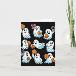 Boo Ghost Halloween Basketbal Halloween Basketbal Kaart