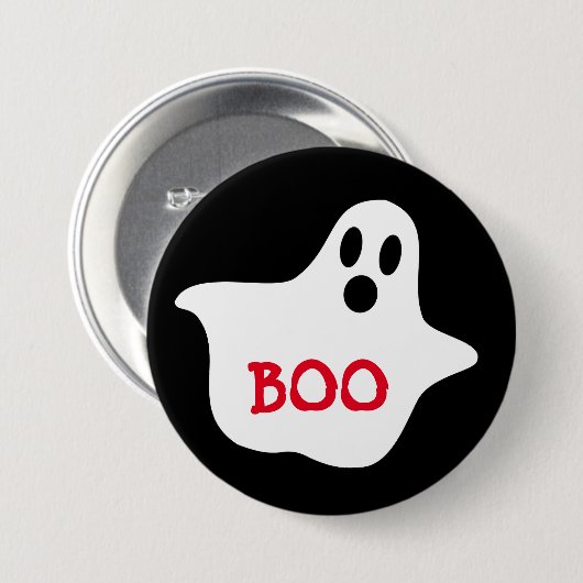 Boo Ghost Halloween Button (Voorkant /achterkant)