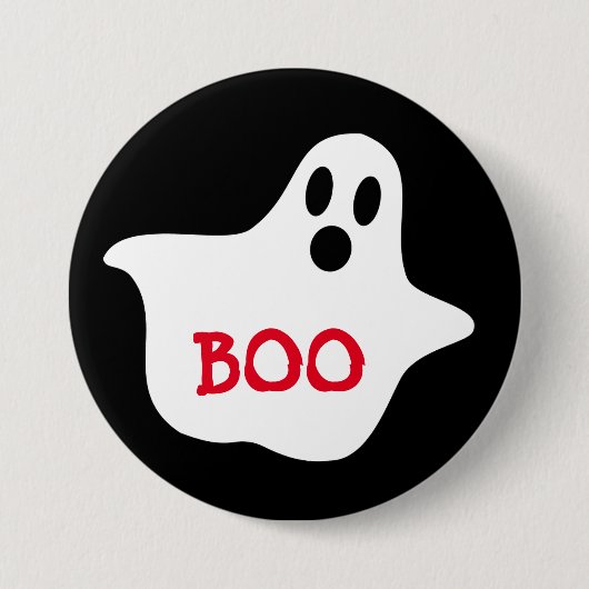 Boo Ghost Halloween Button (Voorkant)