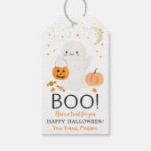 BOO Ghost Halloween Favor Treat Cadeaulabel (Voorkant)