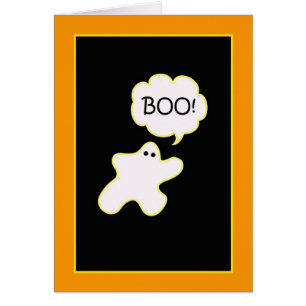 Boo. Ghost Halloween Kaart