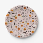 Boo Ghost Halloween Papieren Bordje (Voorkant)