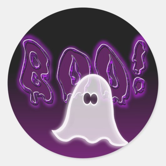 Boo Ghost Hallowe'en Stickers (Voorkant)