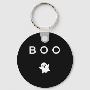 BOO Ghost Halloween Subtiel Minimal Herfst Fun Tri Sleutelhanger