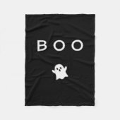Boo Ghost Halloween Subtle Minimal Fall Funny Tric Fleece Deken (Voorkant)