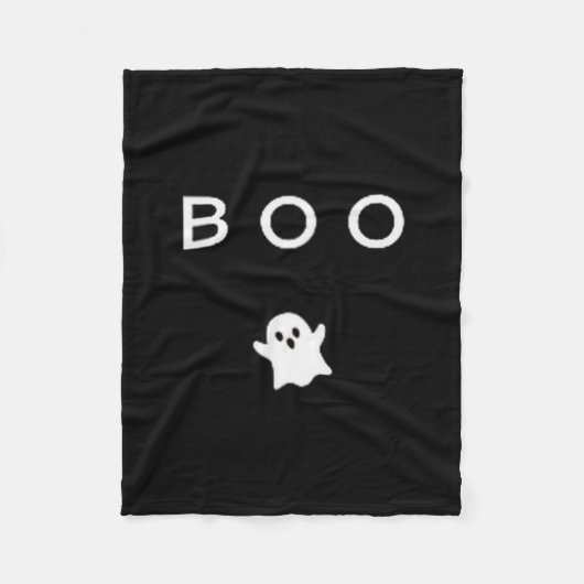 Boo Ghost Halloween Subtle Minimal Fall Funny Tric Fleece Deken (Voorkant)