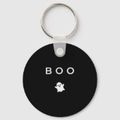 Boo Ghost Halloween Subtle Minimal Fall Funny Tric Sleutelhanger (Voorkant)