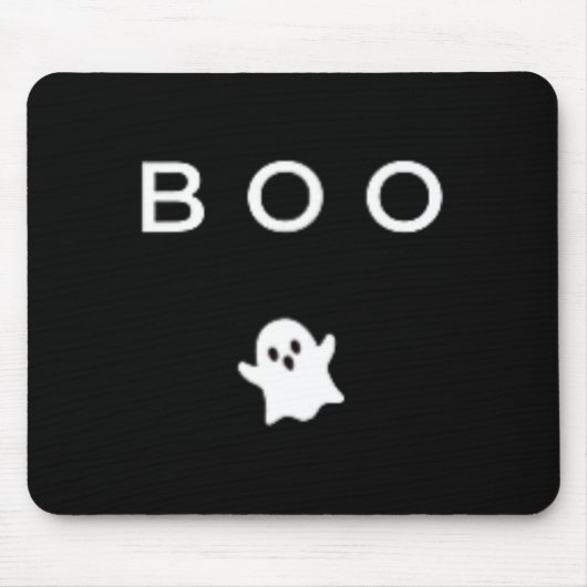 Boo Ghost Halloween Subtle Minimal Herfst Fun Tric Muismat (Voorkant)
