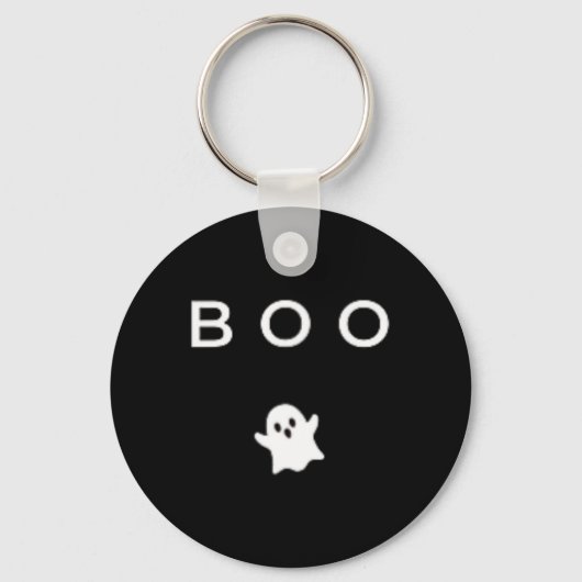 Boo Ghost Halloween Subtle Minimal Herfst Fun Tric Sleutelhanger (Voorkant)