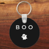 Boo Ghost Halloween Subtle Minimal Herfst Fun Tric Sleutelhanger (Voorkant)