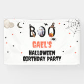 Boo Ghost Halloween Verjaardagsfeest Welkom Banner (Horizontaal)
