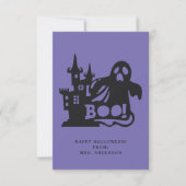 Boo Ghost Haunted House Halloween Classroom Kaart (Voorkant)
