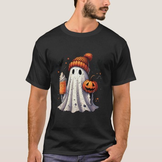 Boo Ghost Hot Coffee Funny T-shirt (Voorkant)
