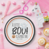 Boo Ghost Jack O'Lantern Halloween Baby shower Papieren Bordje (Feest)