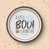 Boo Ghost Jack O'Lantern Halloween Baby shower Papieren Bordje
