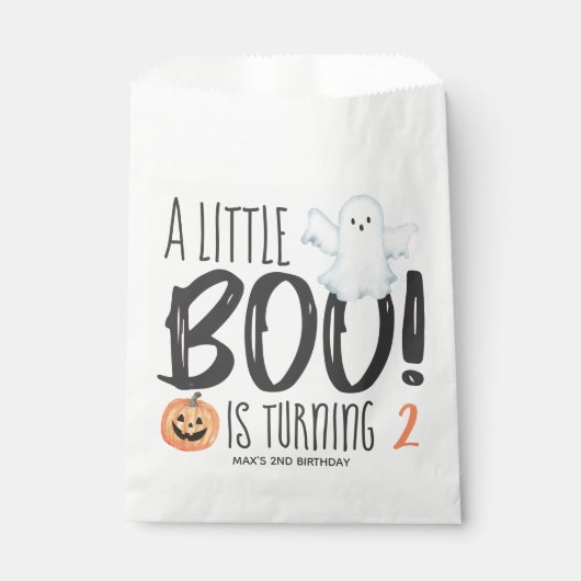 Boo Ghost Jack O'Lantern Halloween Birthday Bedankzakje (Voorkant)