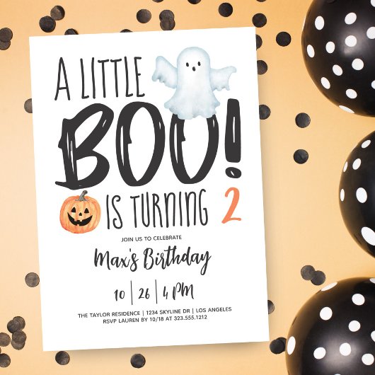 Boo Ghost Jack O'Lantern Halloween Birthday Kaart