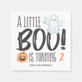 Boo Ghost Jack O'Lantern Halloween Birthday Servet (Voorkant)