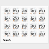 Boo Ghost Jack O'Lantern Halloween Birthday Vierkante Sticker (Vel)