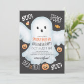 Boo Ghost Jack O'Lantern Spooktacular Halloween Kaart (Staand voorkant)