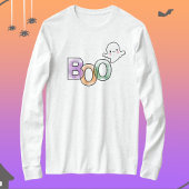 Boo Ghost Lange Mouw Herfst Halloween Tshirt