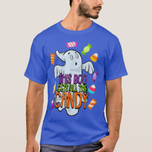 Boo Ghost Lazy Halloween Costume Funny Spirit Tric T-shirt